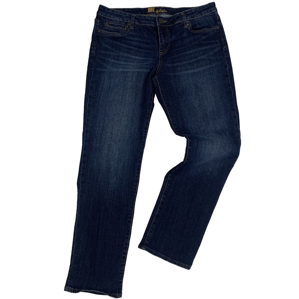 Kut From The Kloth Jeans Women’s 14 Blue Straight Leg Stretch Denim Mid Rise